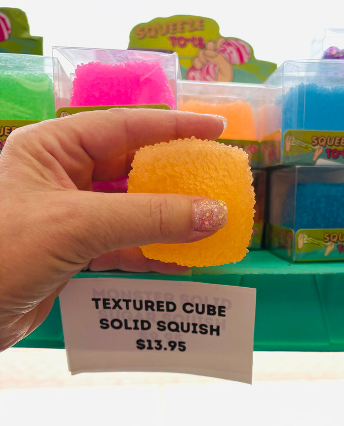 Textured Cube Solid Squish Toy