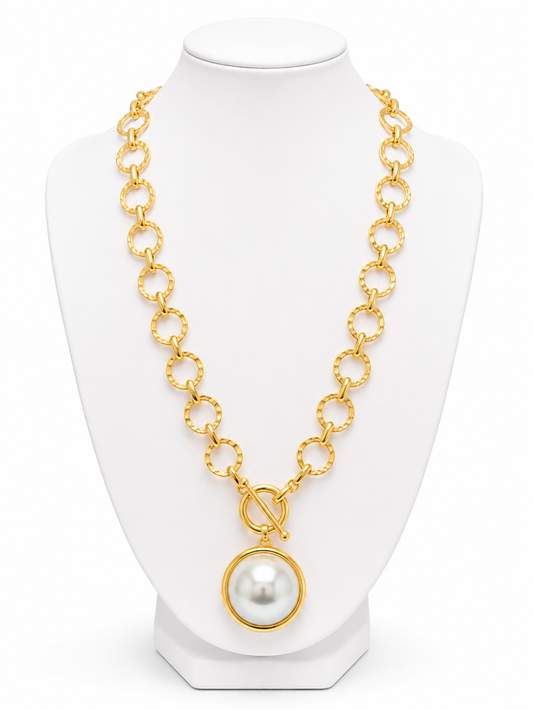 Timeless Treasure Pearl Toggle Necklace