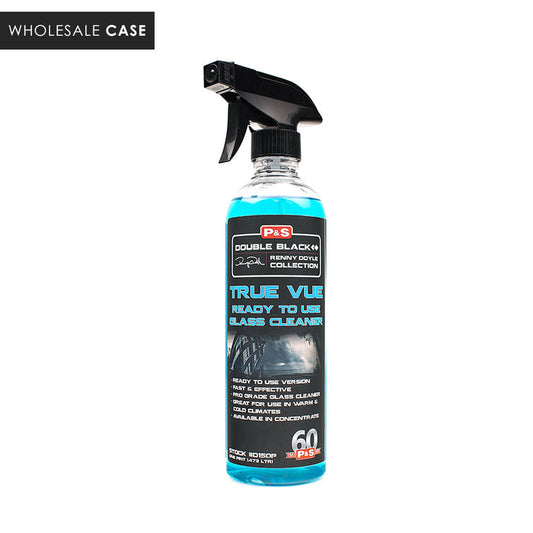 A spray bottle of P & S True Vue on a white background with the text 'wholesale Case'.