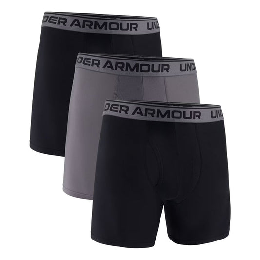 Under Armour Men's 3-Pack Boxer Brief, Size M - Black