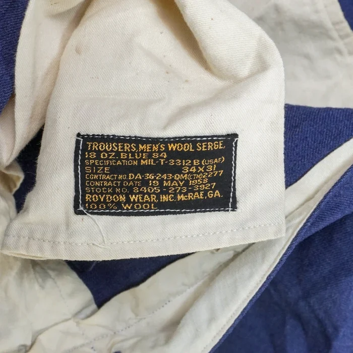 US Air Force 1950s Wool Service Dress Trousers - 34x31, Medium - US Air Force Surplus - Dress Trousers