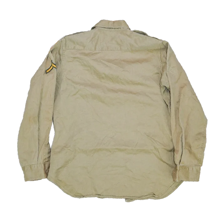 US Army Khaki Long Sleeve Service Dress Shirt - Small - US Army Surplus - Service Shirts