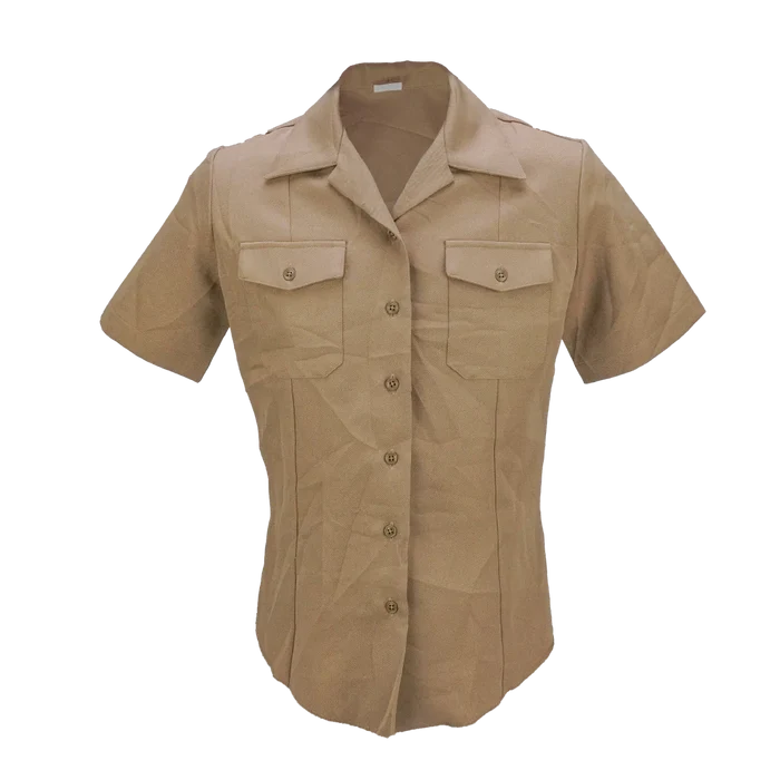 USMC/Navy Women's Khaki Short Sleeve Service Dress Shirt - US Navy Surplus - Service Shirts