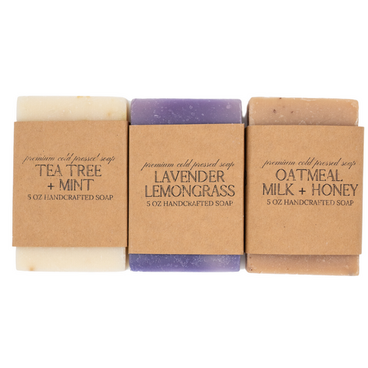 Variety Pack - Pack of 3- Bar Soap - Handmade