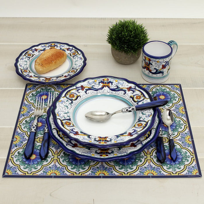 VECCHIA DERUTA: Pasta/Soup Scalloped Rimmed Bowl Plate