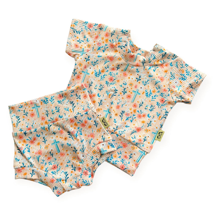 Wildflower Faith Ribbed Summer Lounge Set