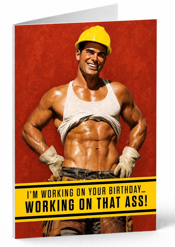 Working On That Ass Greeting Card