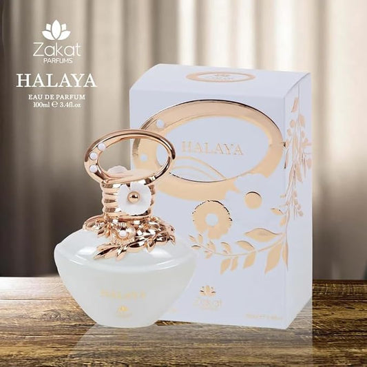 Zakat Parfums | Halaya | Eau De Parfum | 100 ML - 3.4 oz | Unisex Fragrance | Bergamot - Orange Flower & Musk Notes