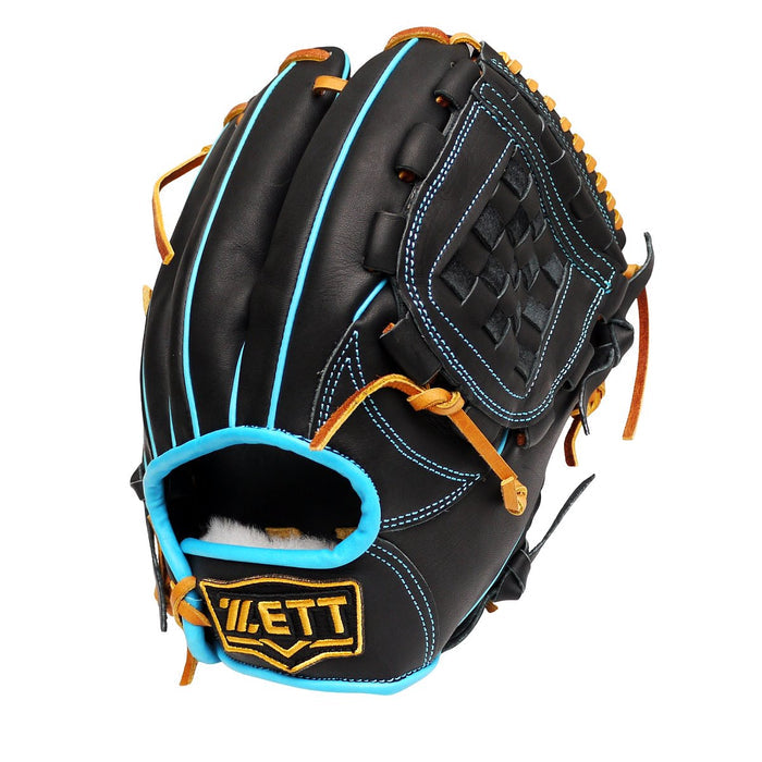 ZETT Pro Model Elite 11.75 inch Infielder Glove - Black/Skyblue