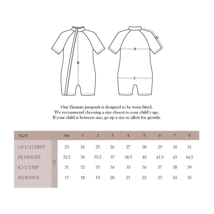Zimmi Onesie Kids Swimsuitآ withآ Zip Closure - Unisex - Mineral - Waha Lifestyle