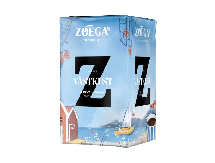Zoégas Västkust Ground Coffee 450g (15.87 oz) – Premium Swedish Medium Roast 100% Arabica Coffee