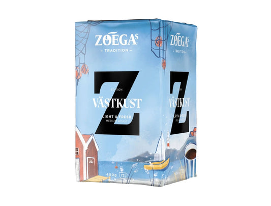 Zoégas Västkust Ground Coffee 450g (15.87 oz) – Premium Swedish Medium Roast 100% Arabica Coffee